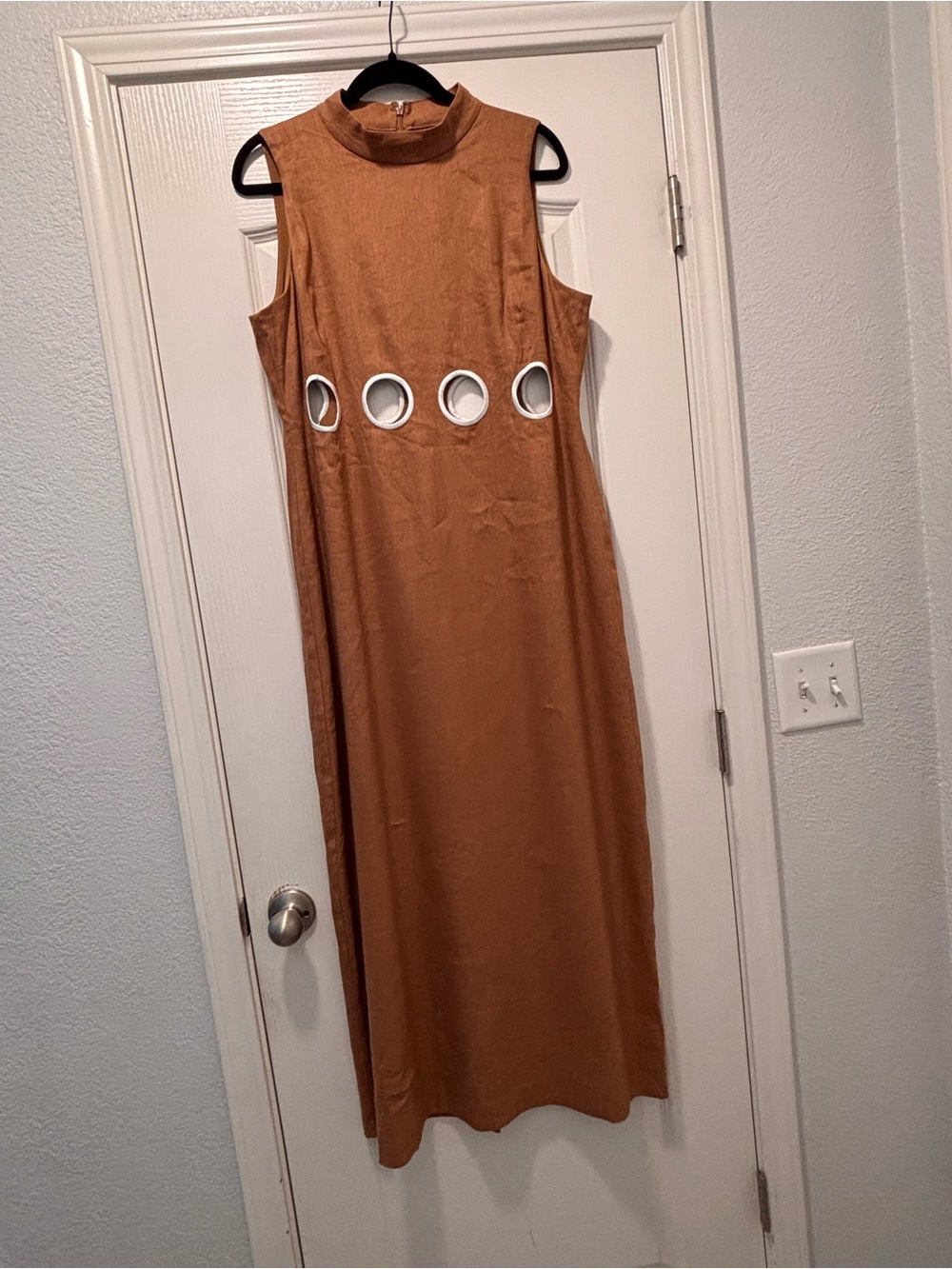 NWT Antonio Melani Quiet Luxury Linen Blend Maxi Dress- Size 12 - Picture 5 of 9